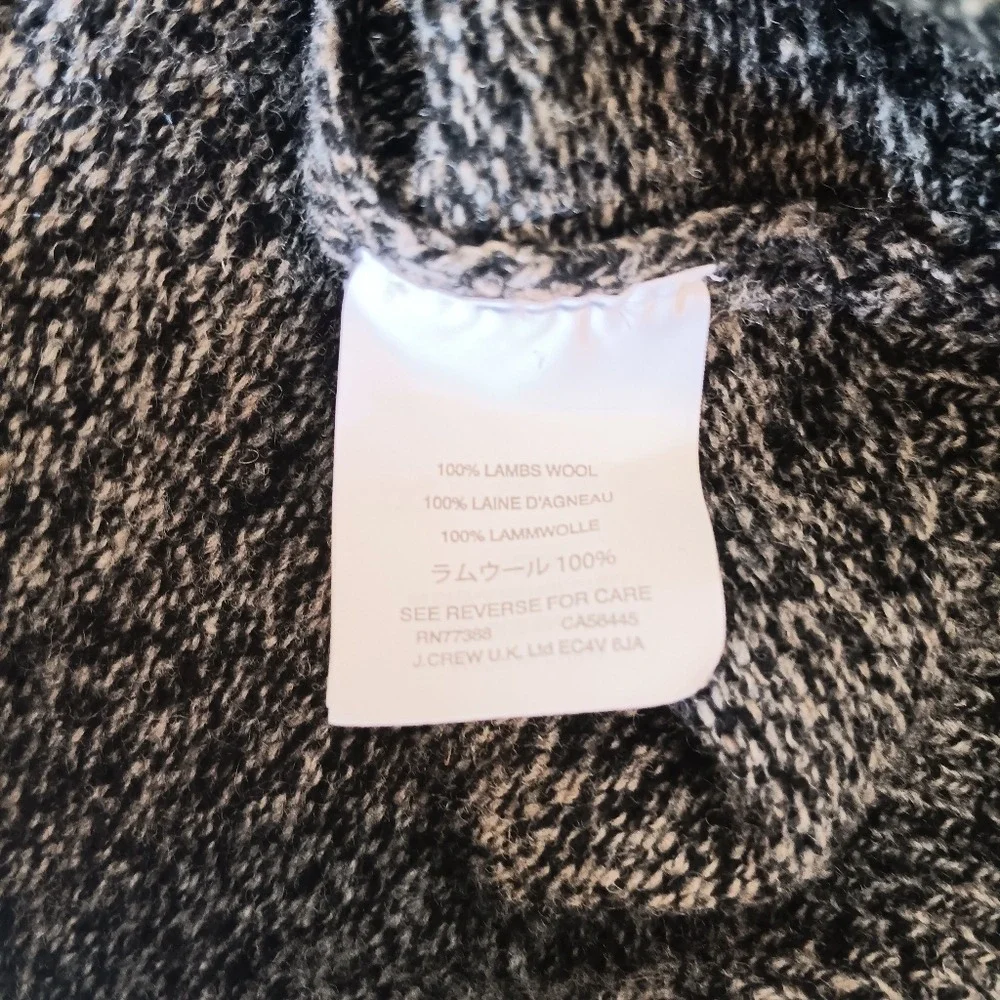 J.Crew Shawl Collar Sweater Mens S Grey Marled 100% Lambswool Button Pullover